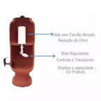 Filtro de Barro 10 Litros com Vela de Carvão Ativado