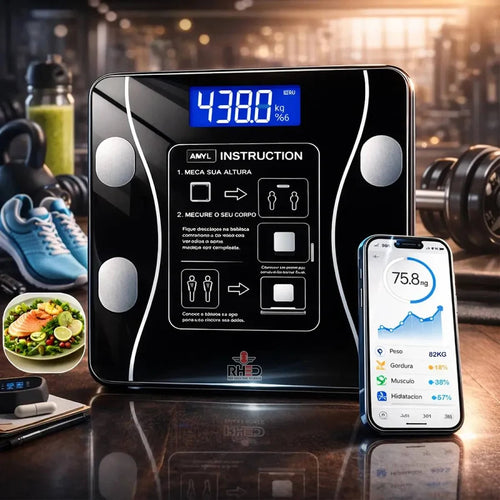 Balança Digital Biopedância Bluetooth 180kg App Gratuito